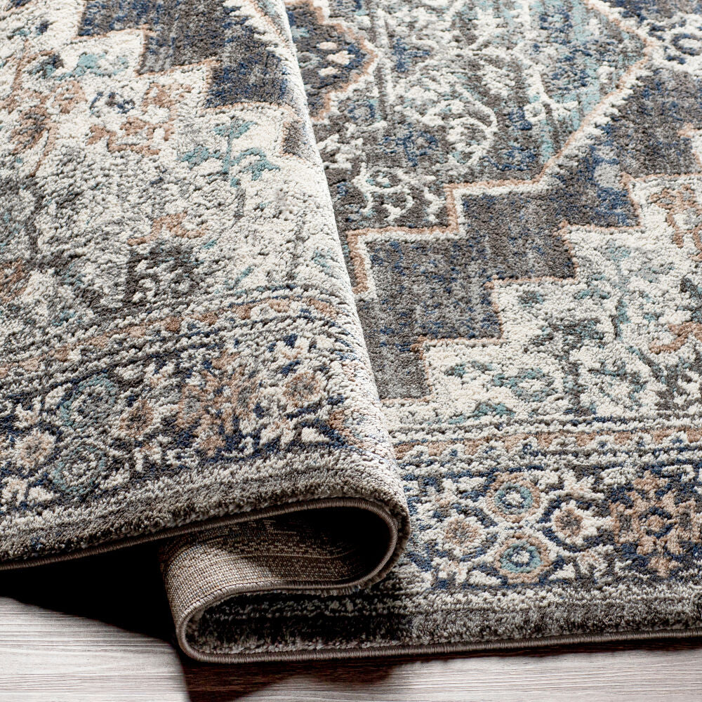 Montana Black/Tan Machine Woven Rug MTN-2307 - fold