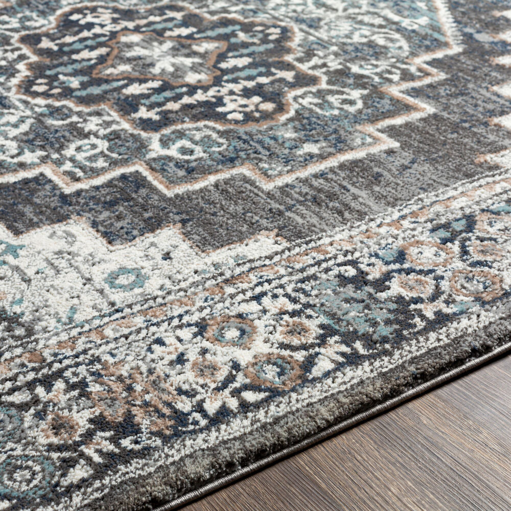 Montana Black/Tan Machine Woven Rug MTN-2307 - texture