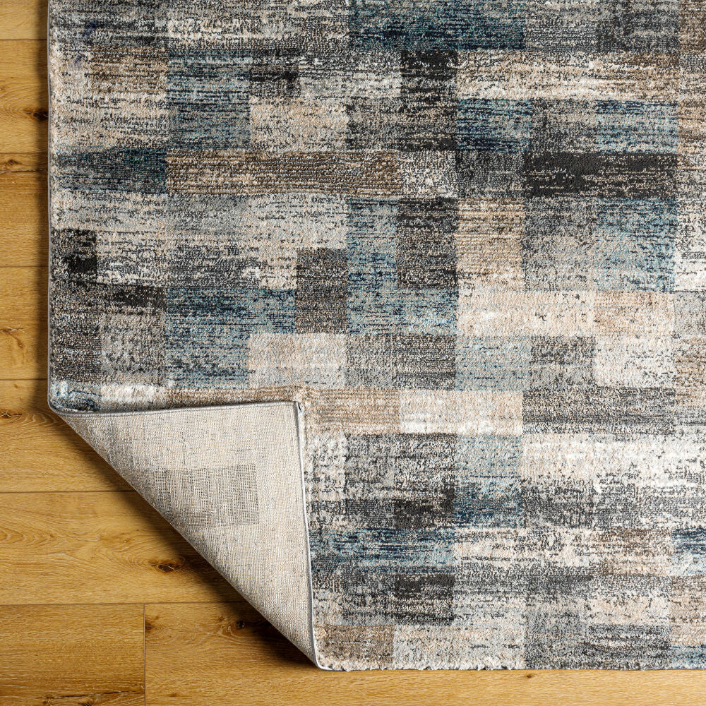 Montana Black/Tan Machine Woven Rug MTN-2310 - fold