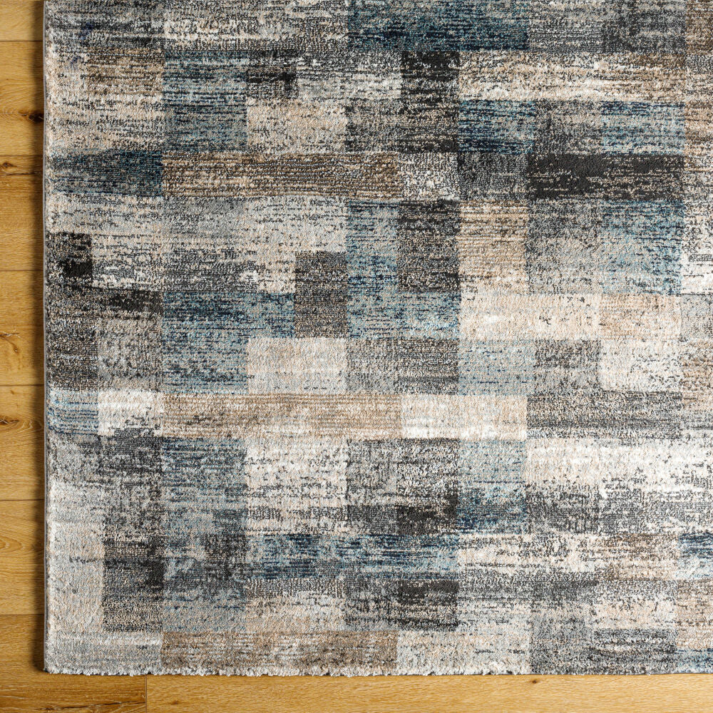 Montana Black/Tan Machine Woven Rug MTN-2310 - overhead