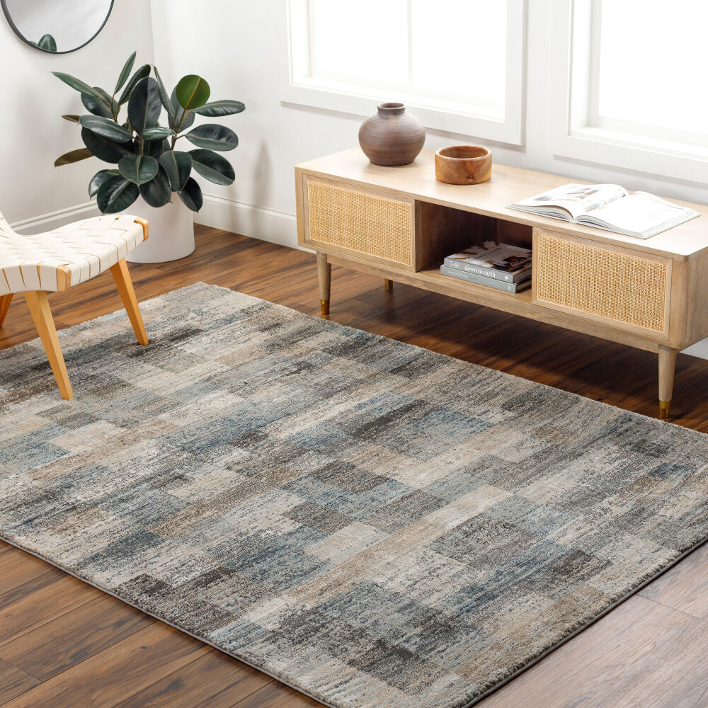 Montana Black/Tan Machine Woven Rug MTN-2310 - roomscene