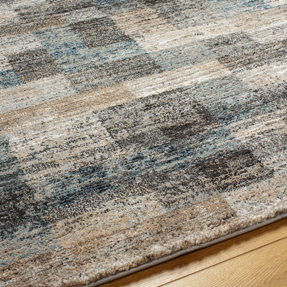 Montana Black/Tan Machine Woven Rug MTN-2310 - texture