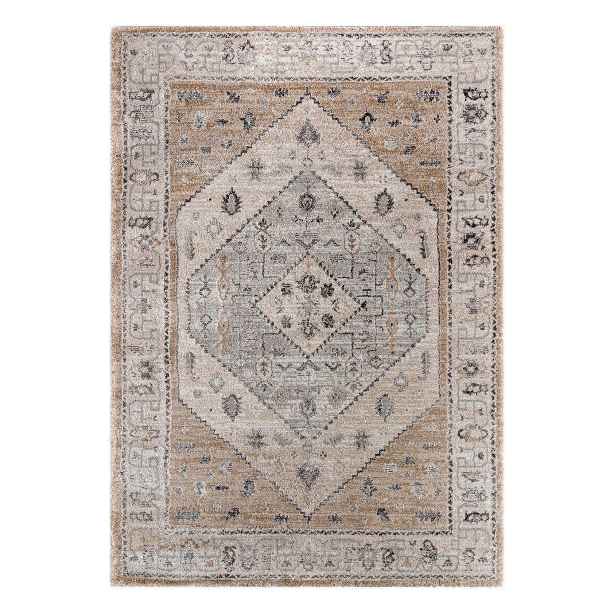 Montana Black/Tan Machine Woven Rug MTN-2311 - 5'3" x 7'