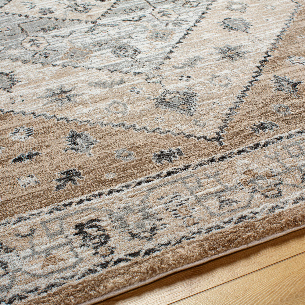 Montana Black/Tan Machine Woven Rug MTN-2311 - texture