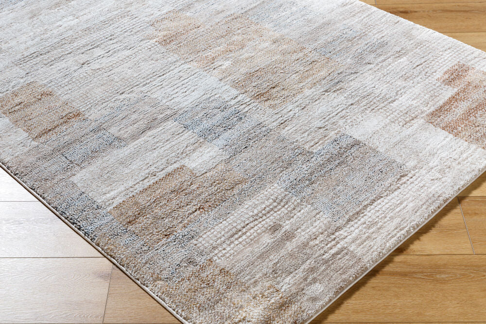 Montana Black/Tan Machine Woven Rug MTN-2313 - corner