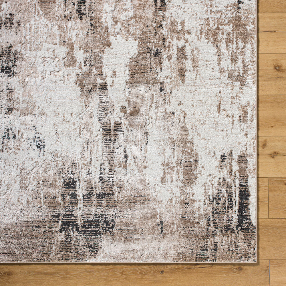 Montana Black/Tan Machine Woven Rug MTN-2315 - overhead