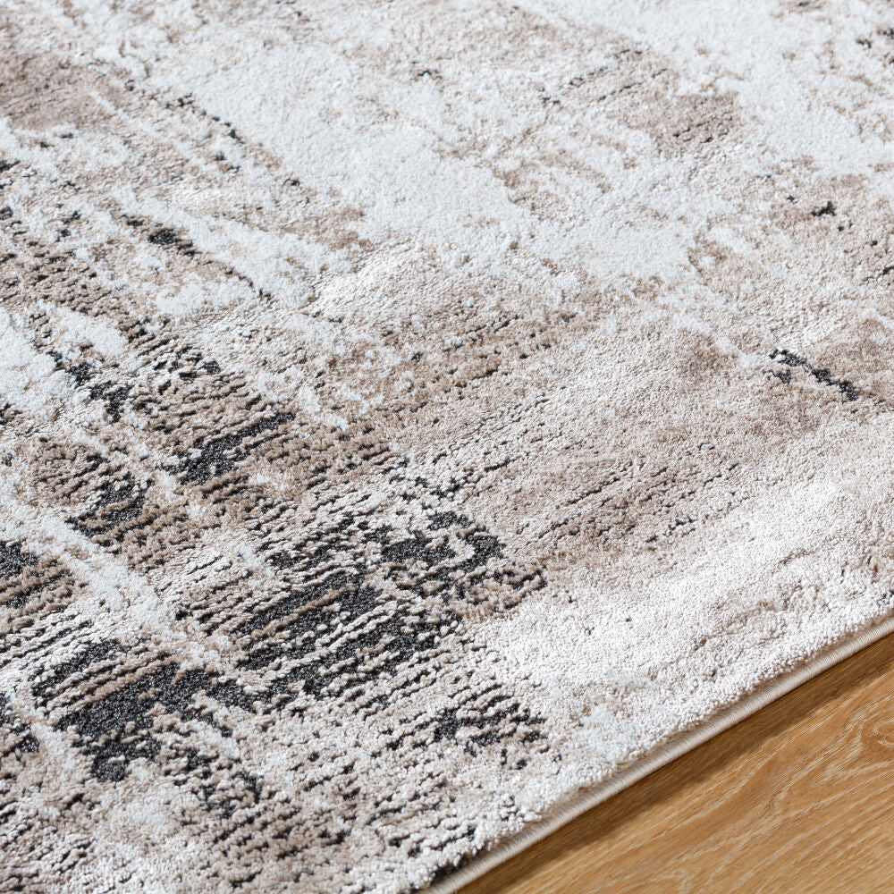 Montana Black/Tan Machine Woven Rug MTN-2315 - texture