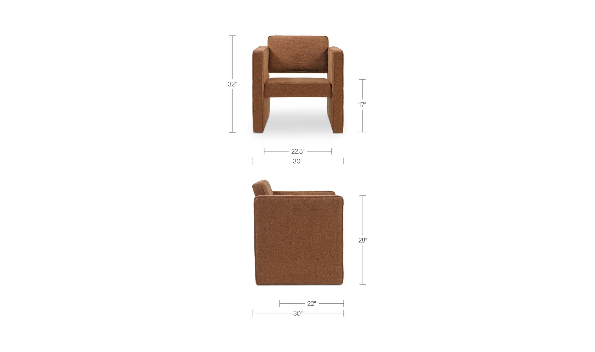 Harris Accent Chair Burgundy by Moe's Home Collection - view 13