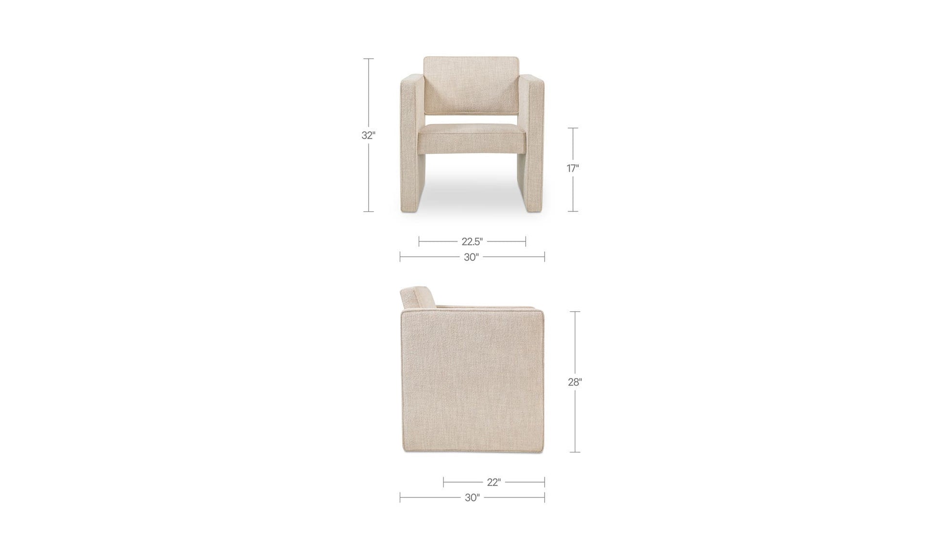 Harris Accent Chair Oat by Moe's Home Collection - view 12