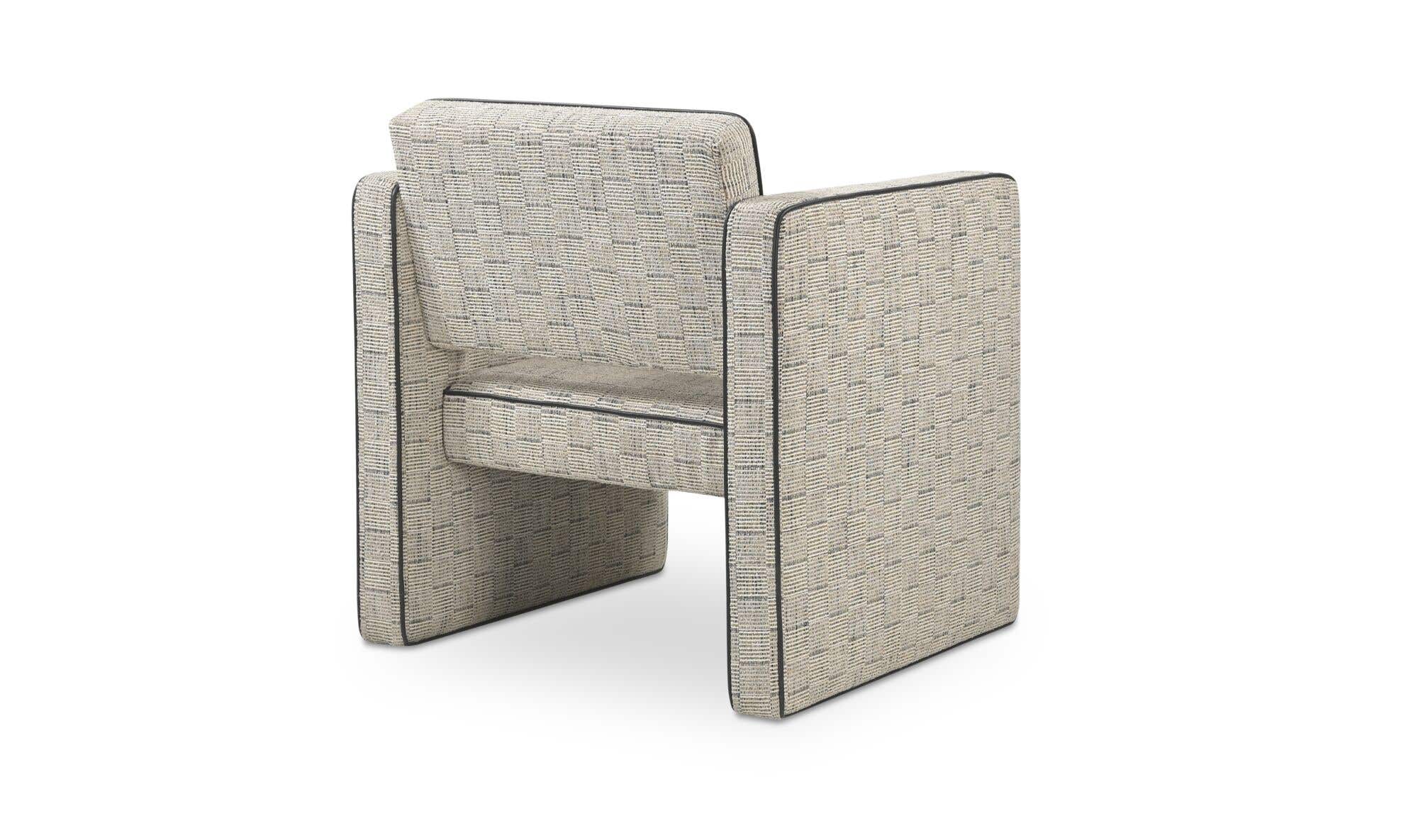 Harris Accent Chair Black And Beige Weave by Moe's Home Collection - view 8