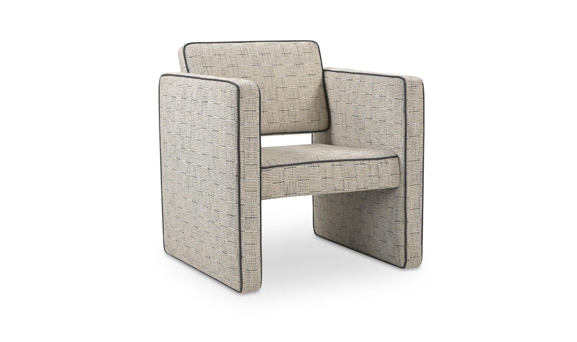 Harris Accent Chair Black And Beige Weave by Moe's Home Collection - view 5