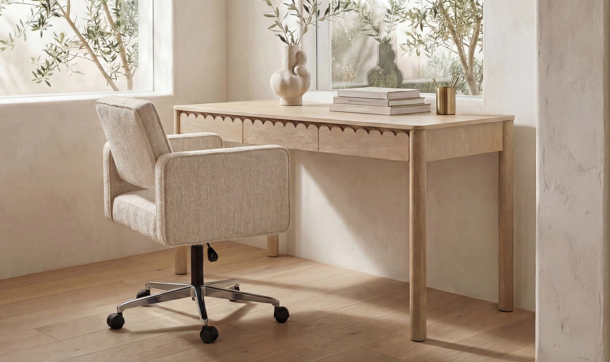 Harris Office Chair Oat by Moe's Home Collection - view 4