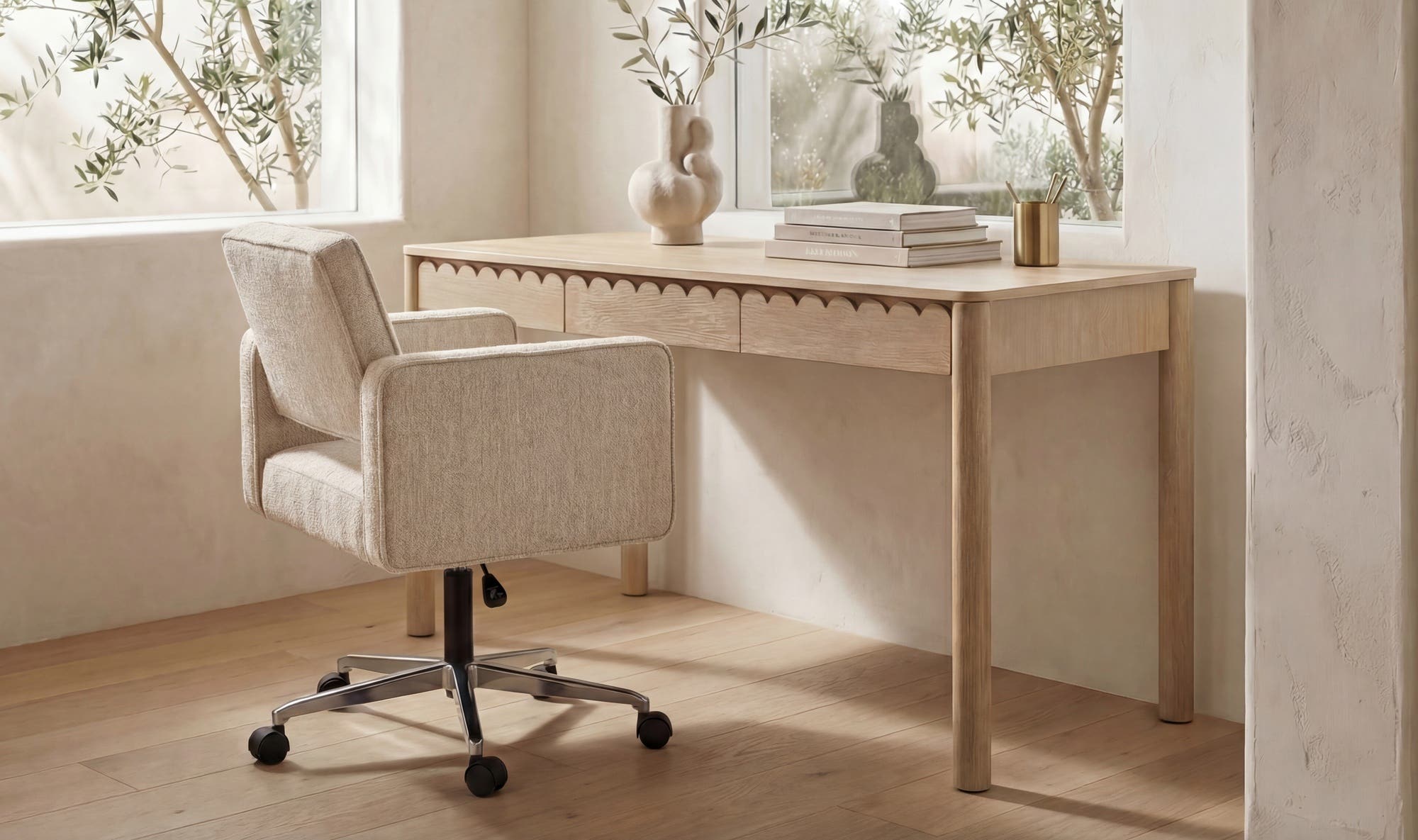 Harris Office Chair Oat by Moe's Home Collection - view 4
