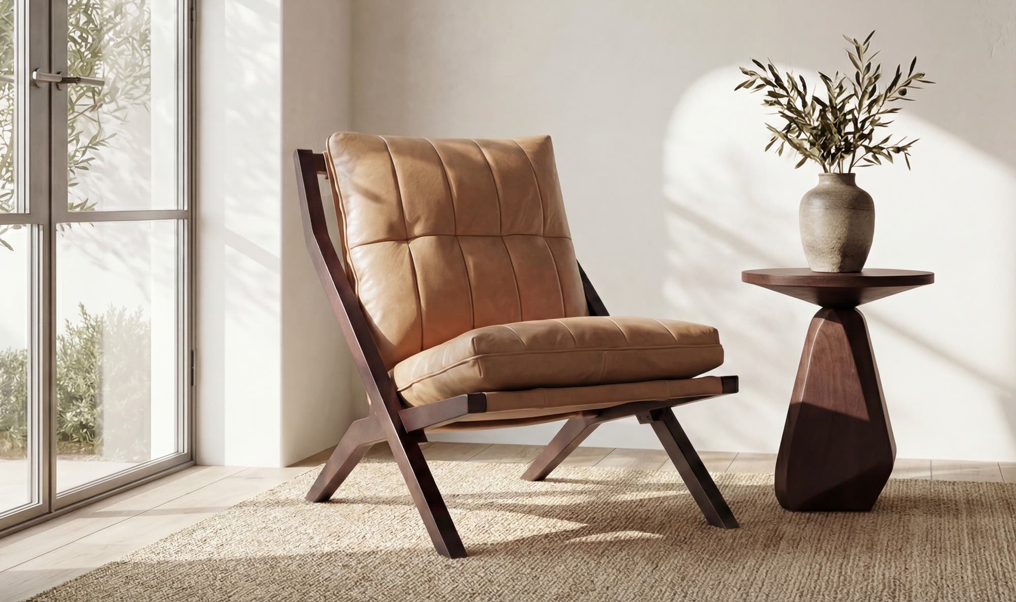 Preston Accent Chair Tan by Moe's Home Collection - view 4