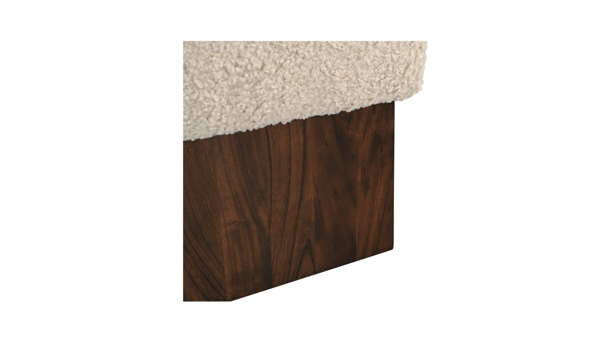 Serge Ottoman Cream Faux Shearling by Moe's Home Collection - view 7