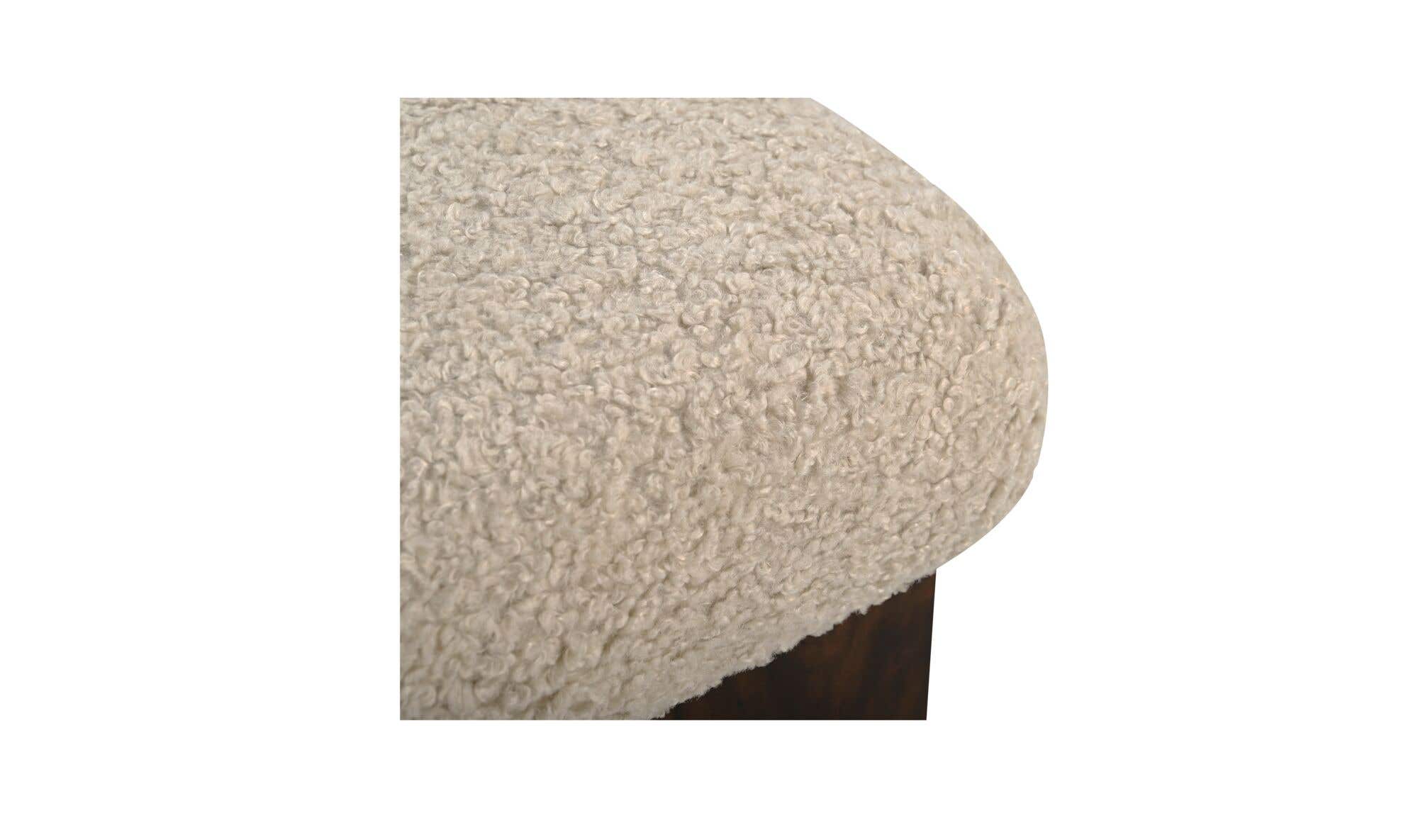 Serge Ottoman Cream Faux Shearling by Moe's Home Collection - view 8