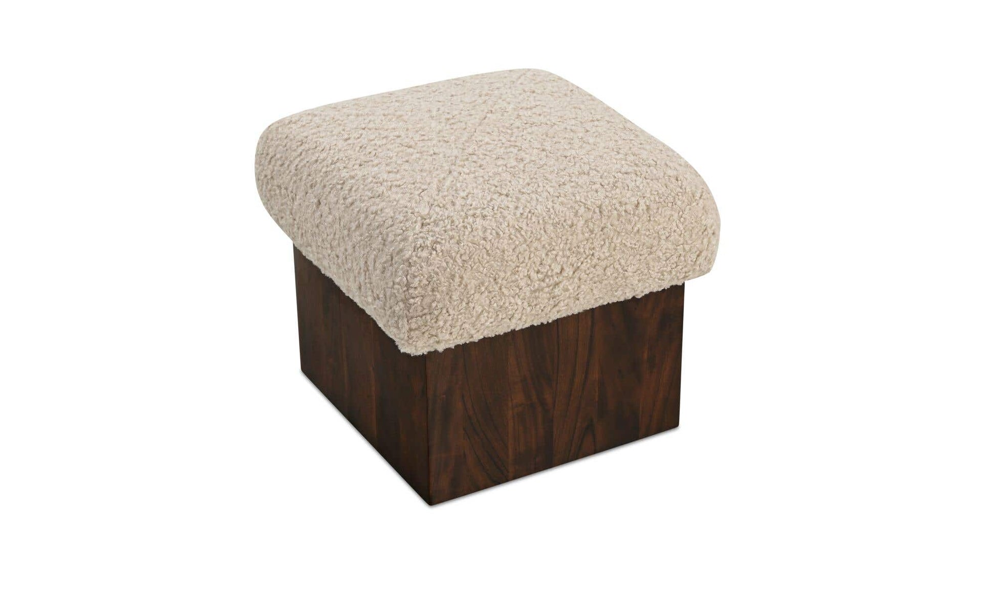 Serge Ottoman Cream Faux Shearling by Moe's Home Collection - view 6