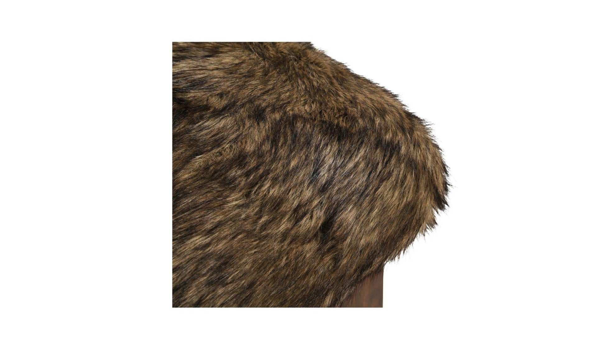Serge Ottoman Brown Faux Fur by Moe's Home Collection - view 8