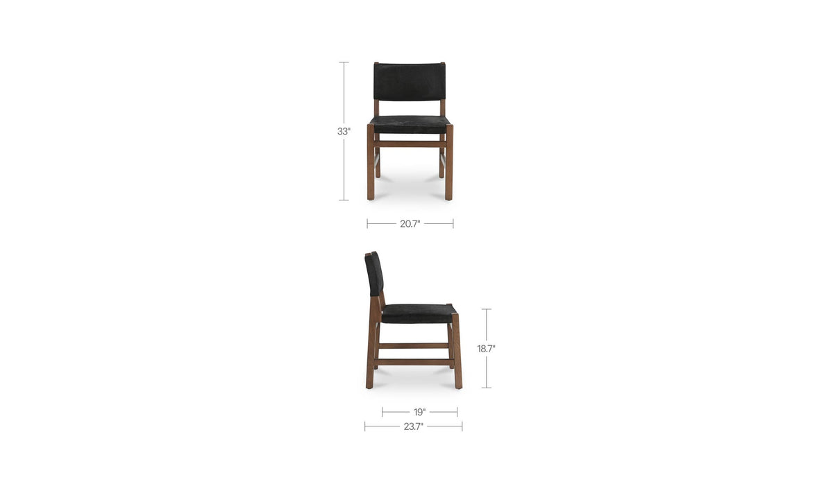 Malone Dining Chair Black Hair On Hide by Moe's Home Collection - view 15