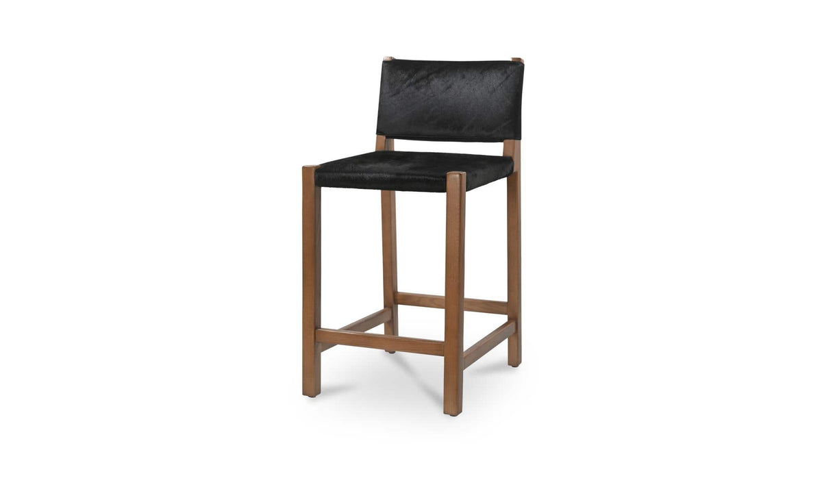 Malone Counter Stool Black Hair On Hide by Moe's Home Collection - view 8