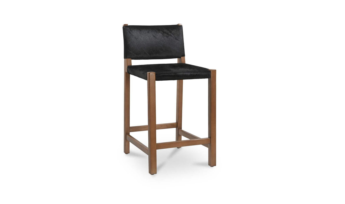 Malone Counter Stool Black Hair On Hide by Moe's Home Collection - view 4