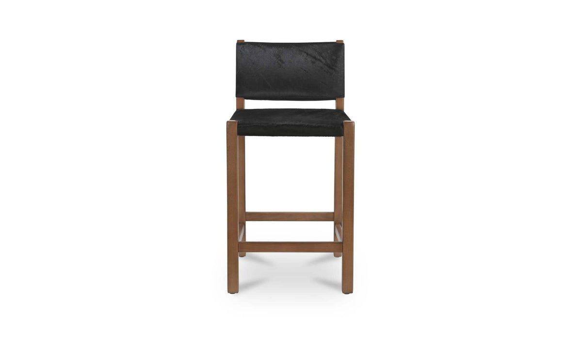 Malone Counter Stool Black Hair On Hide by Moe's Home Collection - view 2
