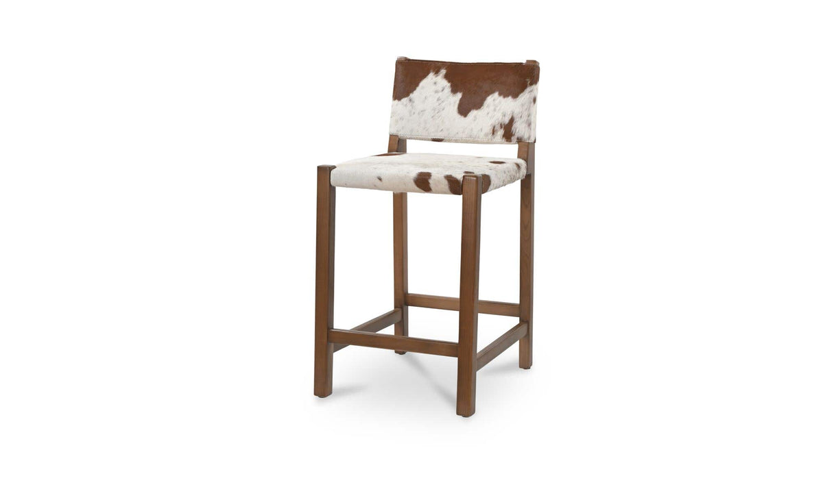 Malone Counter Stool Speckled Hair On Hide by Moe's Home Collection - view 8