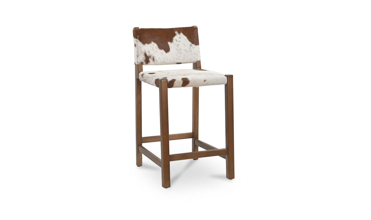 Malone Counter Stool Speckled Hair On Hide by Moe's Home Collection - view 4