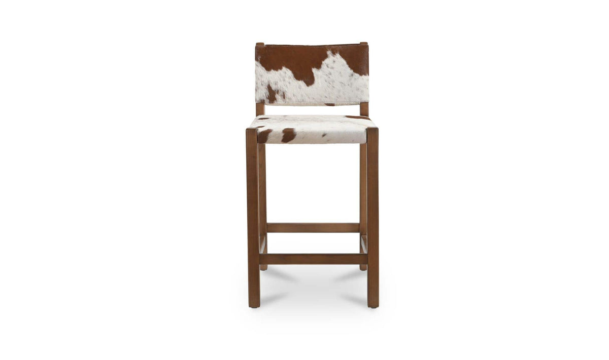 Malone Counter Stool Speckled Hair On Hide by Moe's Home Collection - view 2