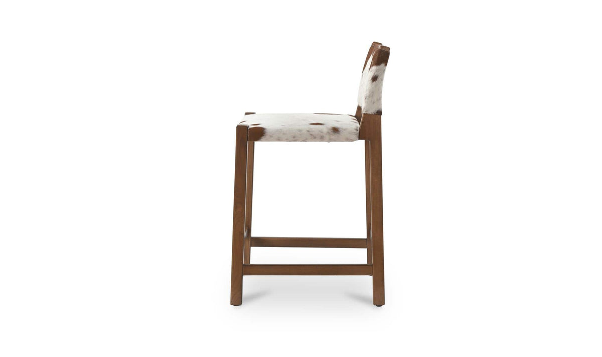 Malone Counter Stool Speckled Hair On Hide by Moe's Home Collection - view 7