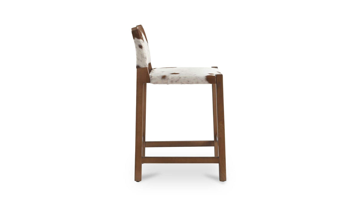 Malone Counter Stool Speckled Hair On Hide by Moe's Home Collection - view 5