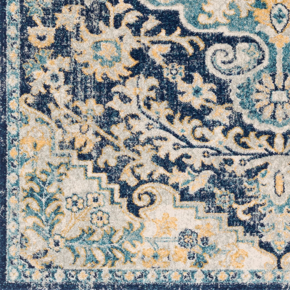 Murat Aqua/Yellow Machine Woven Rug MUT-2320 - swatch