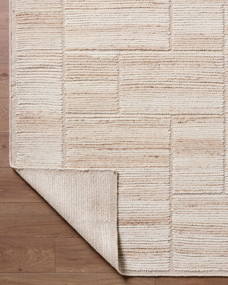 Marco Light Beige/Tan Handmade Rug - fold