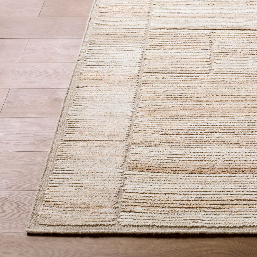 Marco Light Beige/Tan Handmade Rug - front