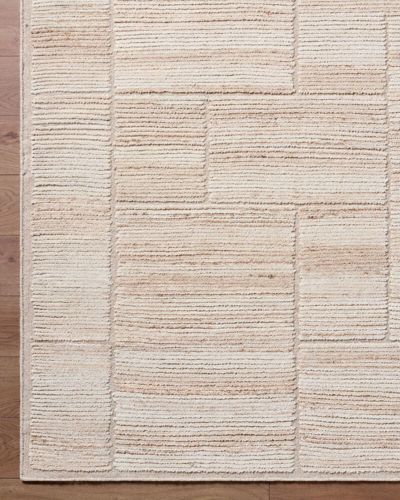 Marco Light Beige/Tan Handmade Rug - overhead