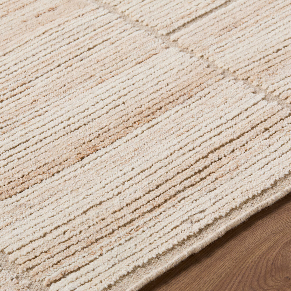 Marco Light Beige/Tan Handmade Rug - texture