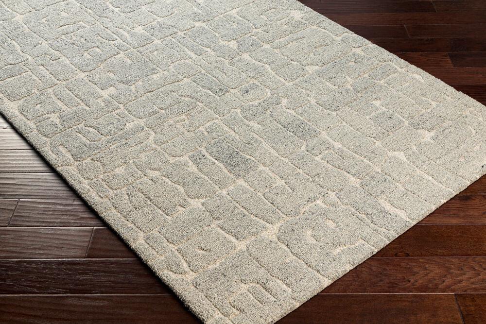 Madelyn Light Beige/Medium Gray Handmade Rug - corner