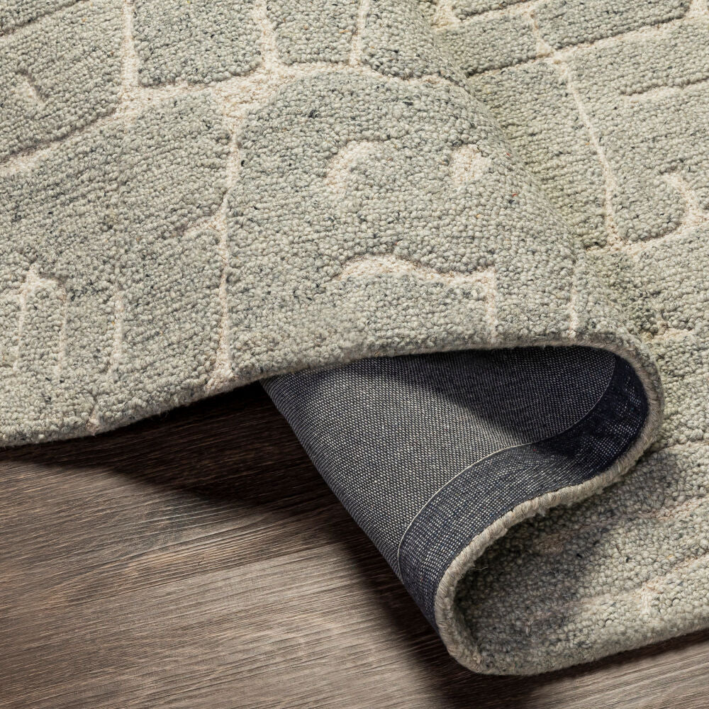 Madelyn Light Beige/Medium Gray Handmade Rug - fold