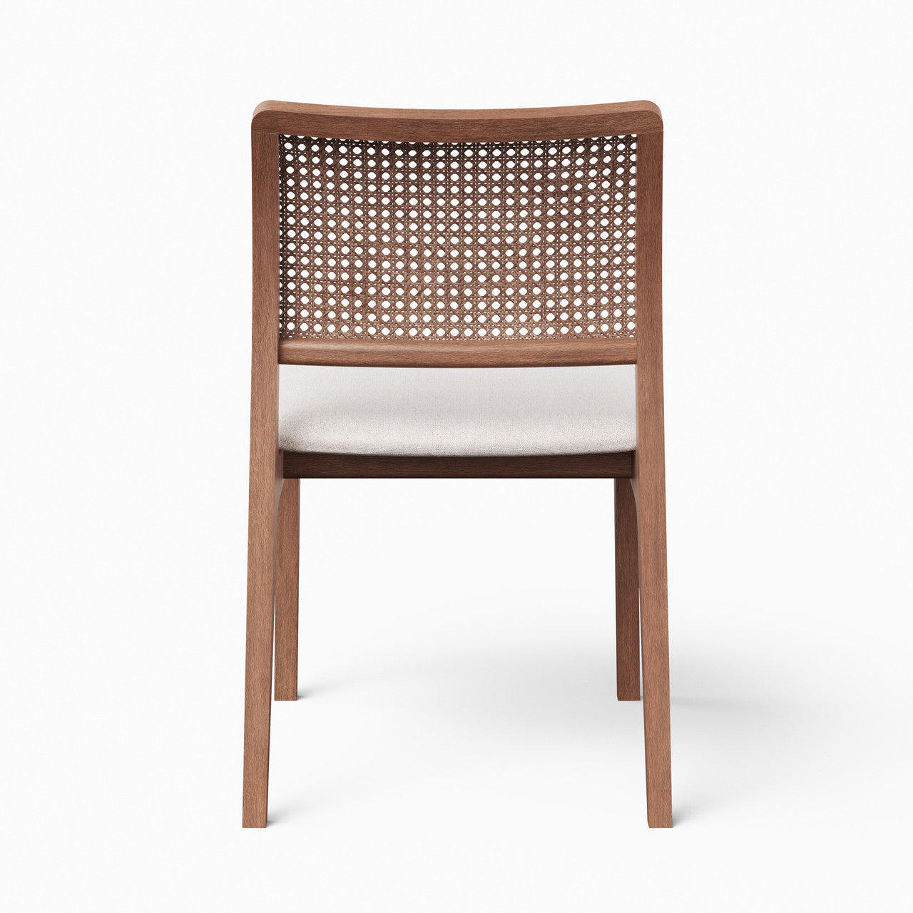 Modern Brazilian - Larissa Side Chair - Harvest Natural Upholstery - Nogal Frame