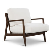 Metro - Carmelo Upholstered Accent Chair - Walnut/Cream Genuine Leather