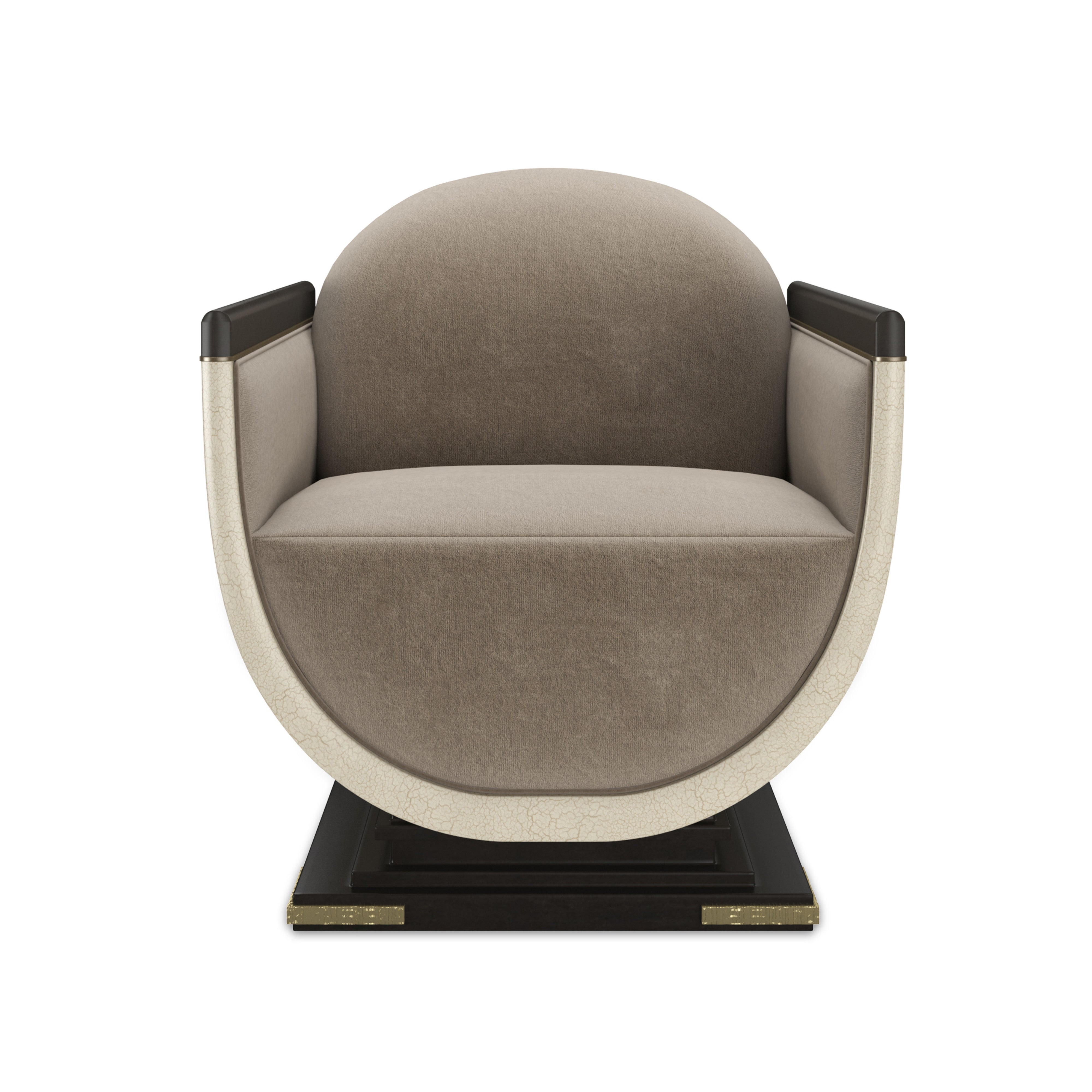 Helena Chair Brushed Gold 30" by Caracole