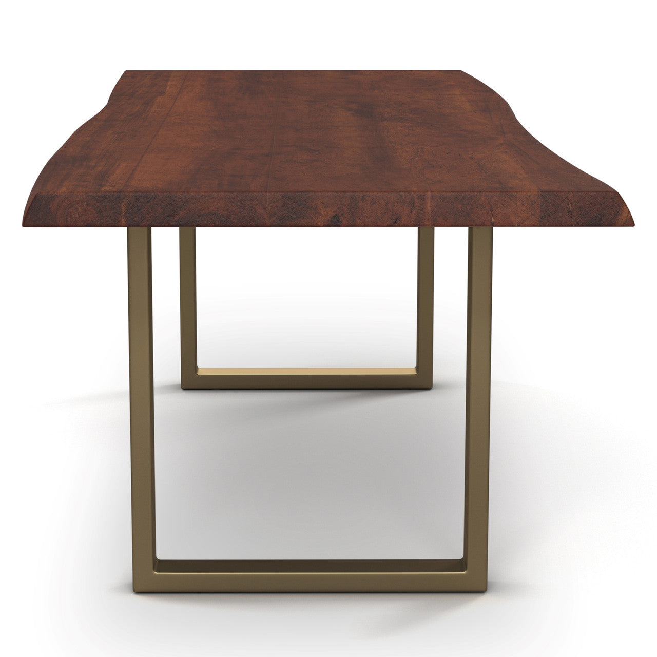 Brooks - Dining Table - U Base - 40" x 79" - Americano Top - Brass Base