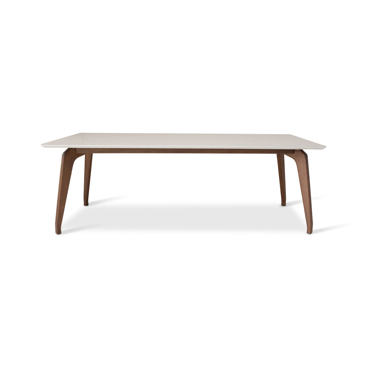 Modern Brazilian - Giane - Dining Table - Nogal Base - Off White Top - 86.5"W x 43.5"D x 30"H