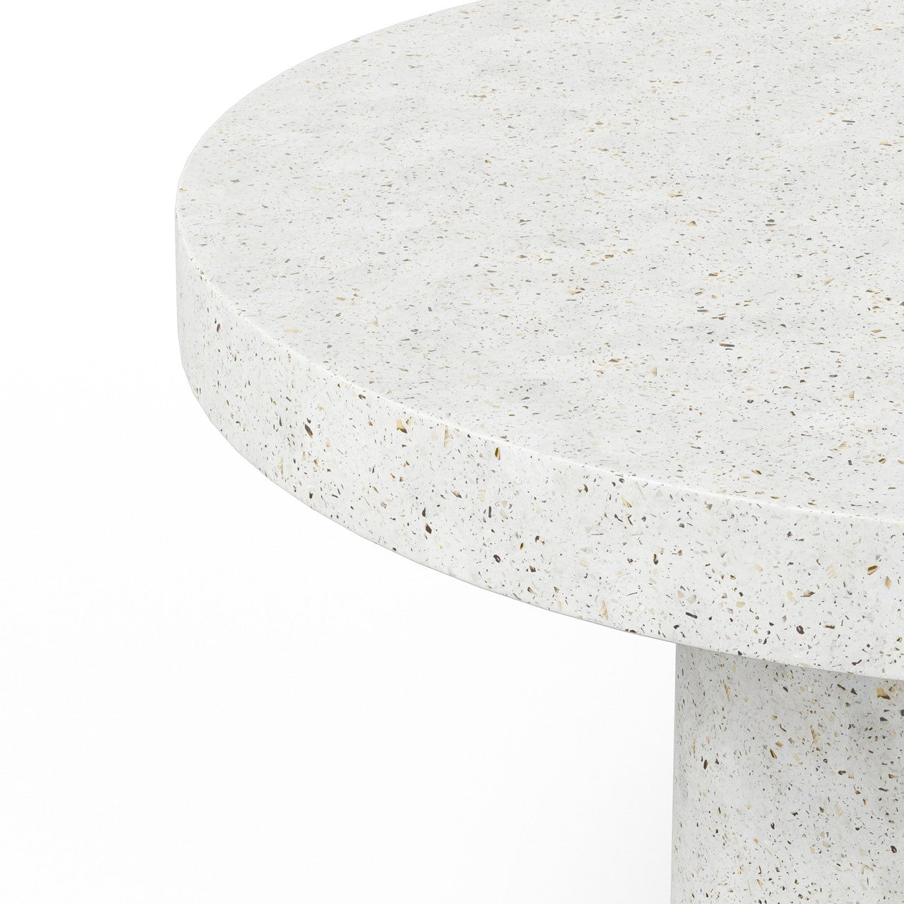 Mixx - Circa Dining Table - 47.25"Dia. - Ivory Terrazzo