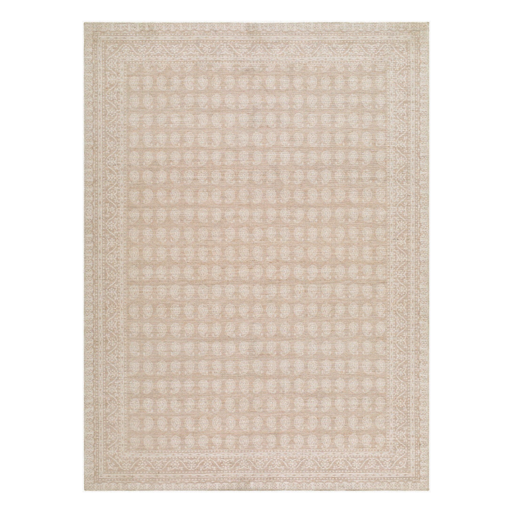 Alo Mustard/Off-White Machine Woven Rug - 2' x 2'11"