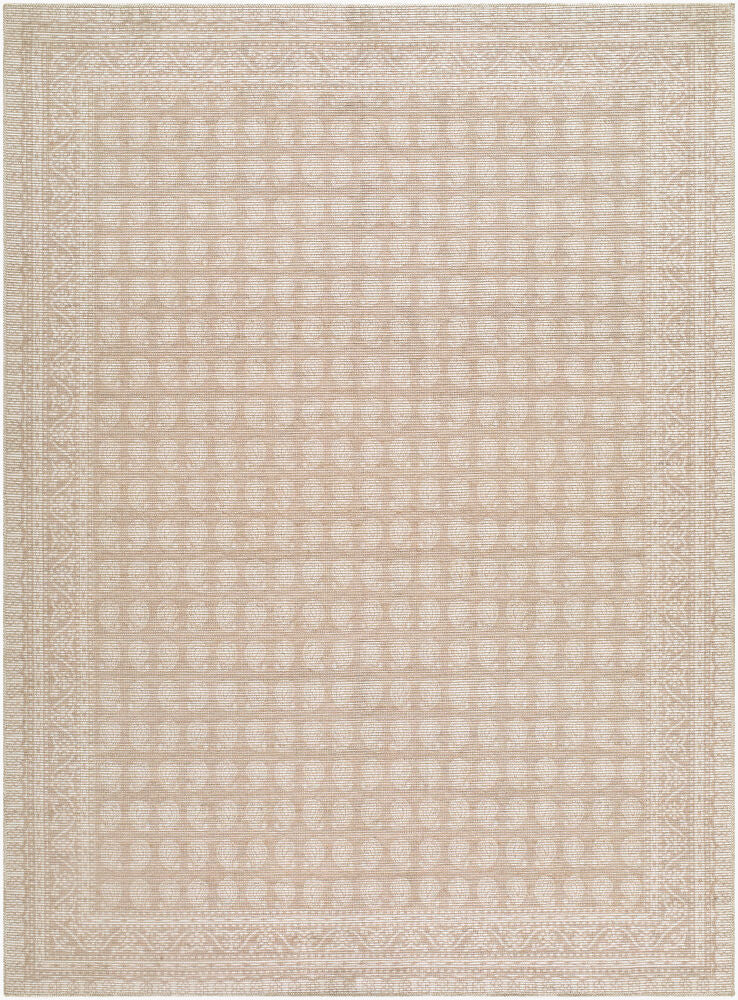 Alo Mustard/Off-White Machine Woven Rug - 2' x 2'11"
