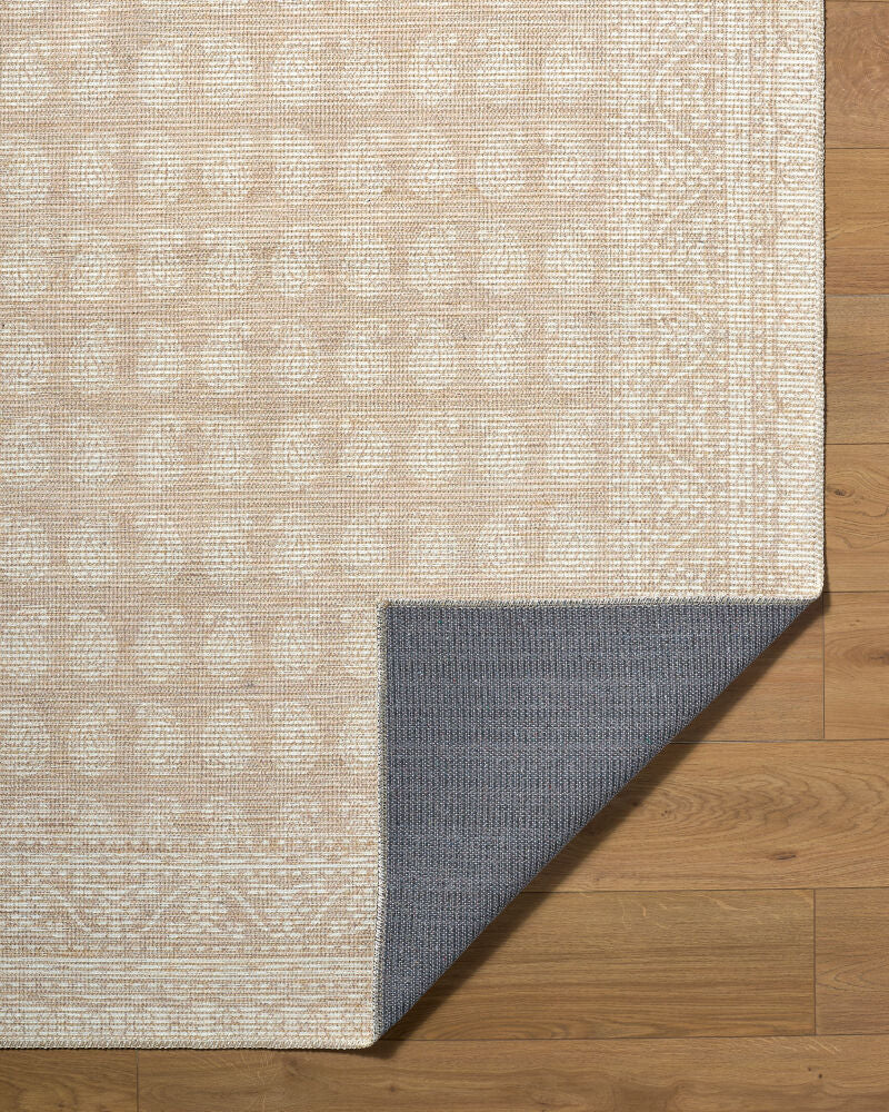 Alo Mustard/Off-White Machine Woven Rug - fold