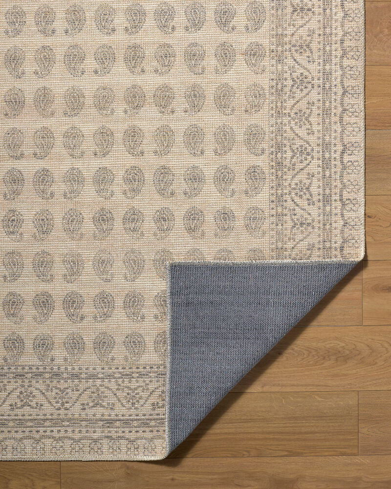 Alo Black/Off-White Machine Woven Rug - fold