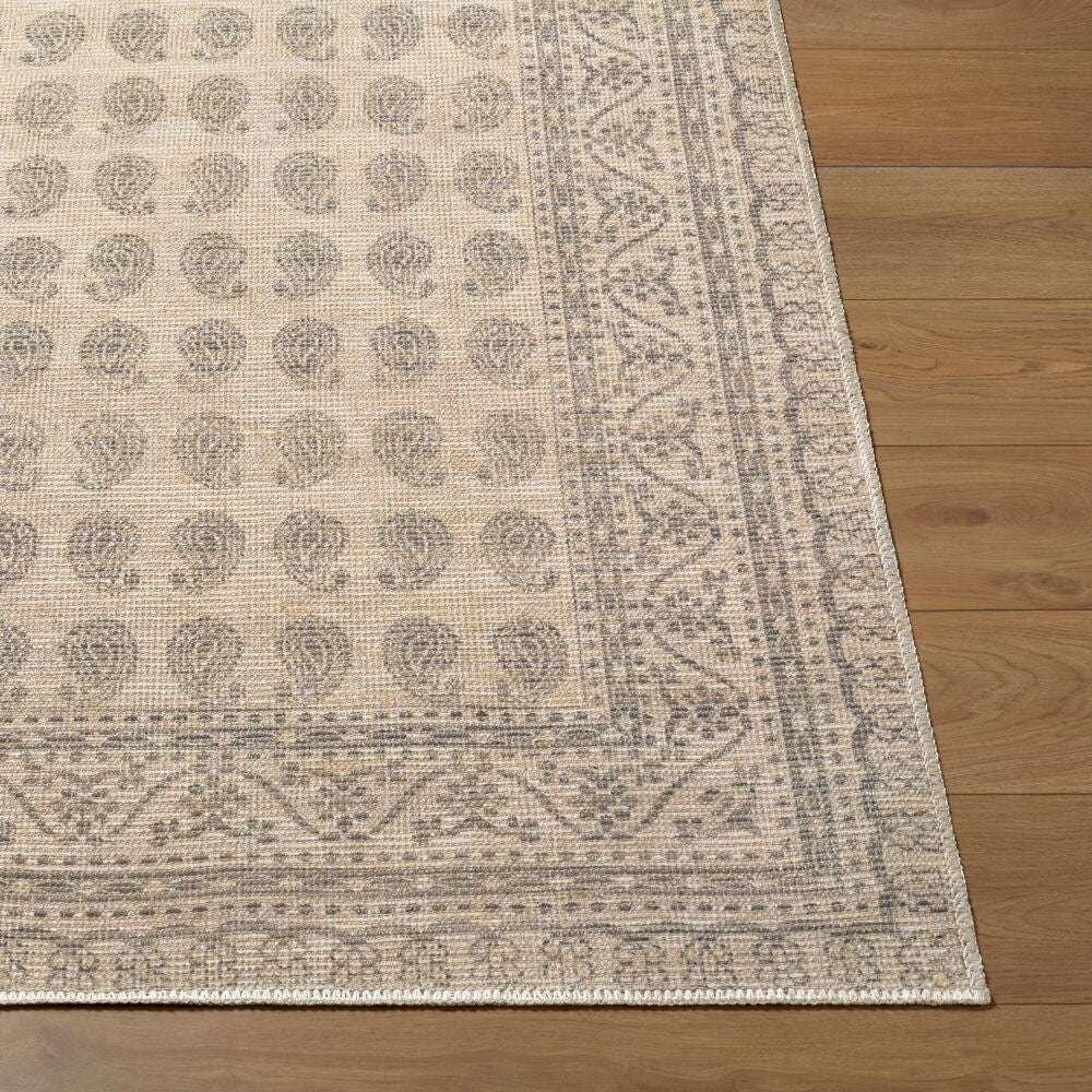 Alo Black/Off-White Machine Woven Rug - front