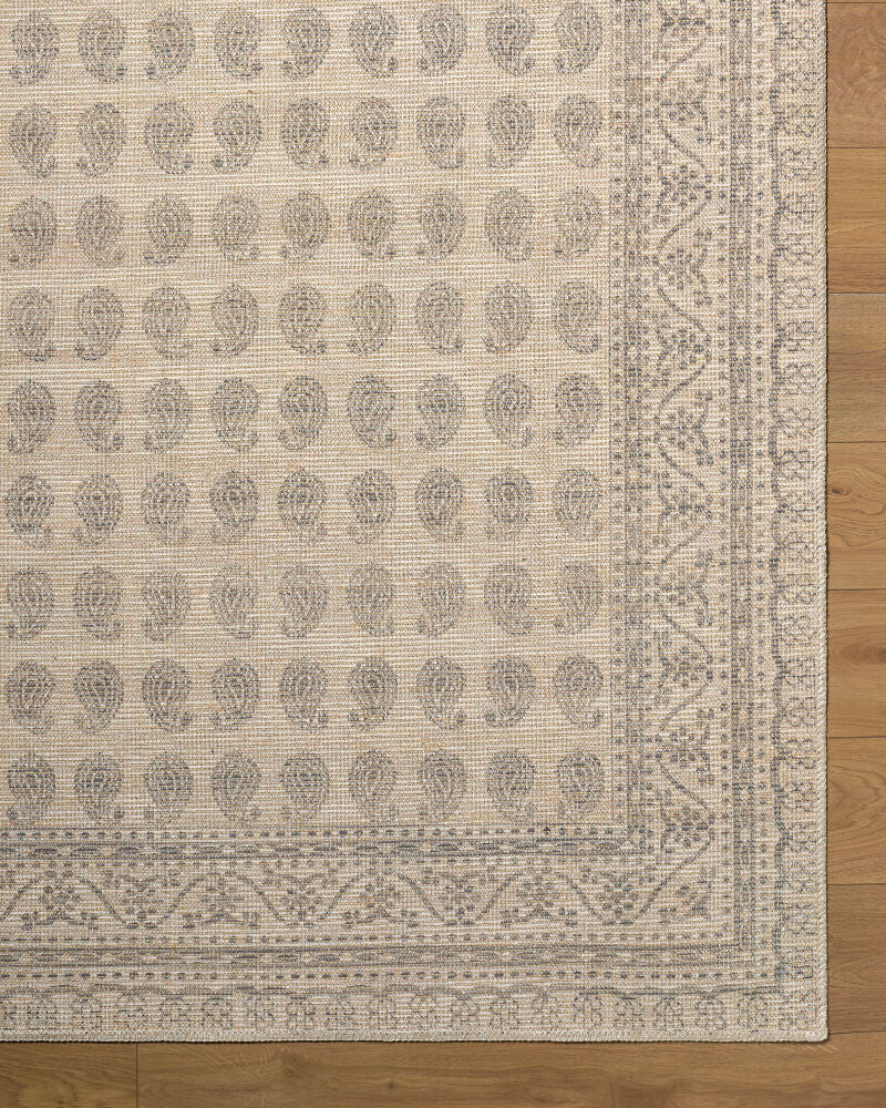 Alo Black/Off-White Machine Woven Rug - overhead